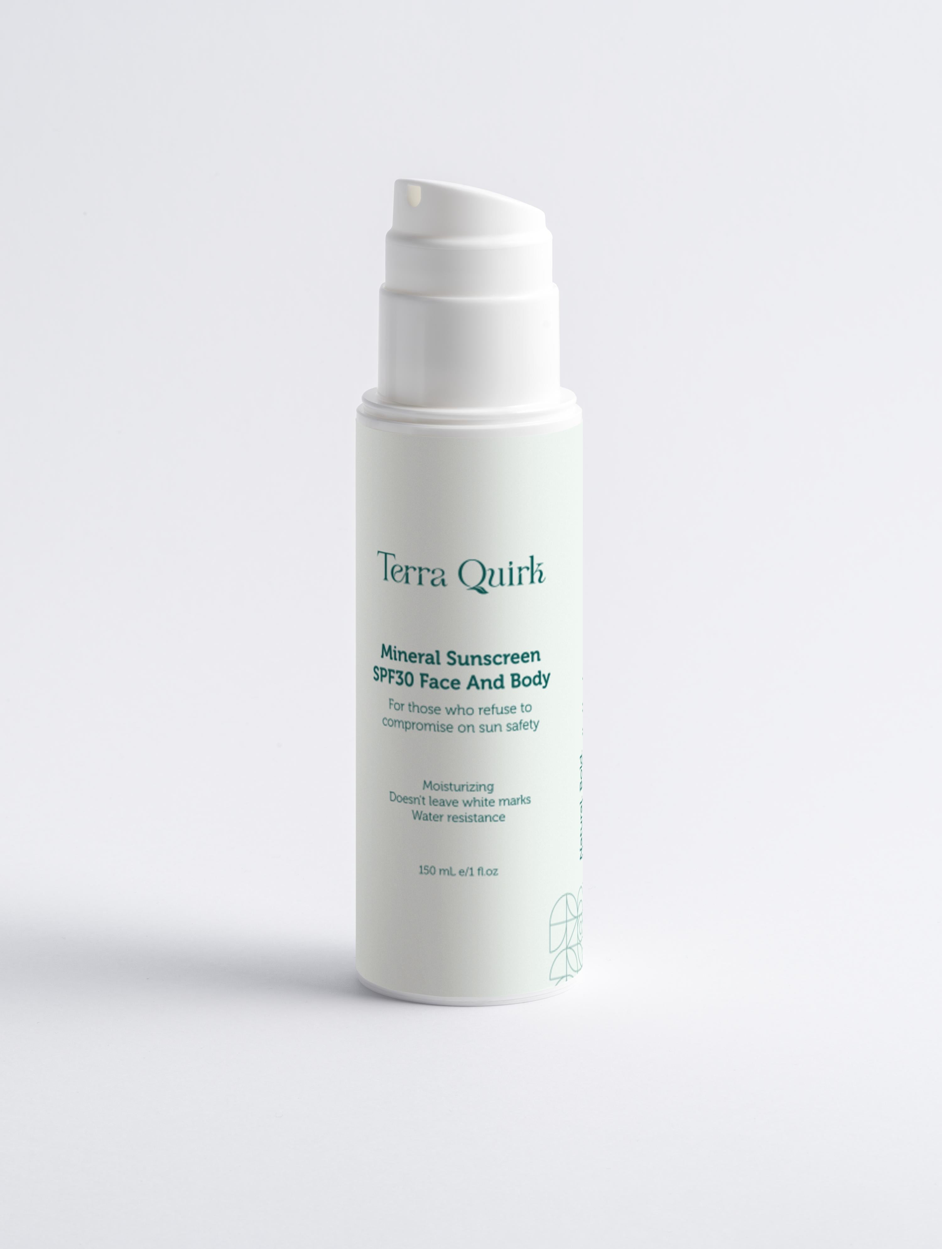 Mineral Sunscreen SPF30 for Face & Body, no tint, Terra Quirk